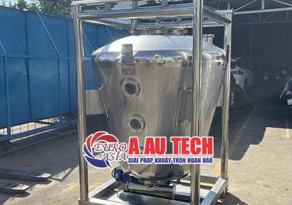 Bồn khuấy bột 1000 lít motor khuấy dưới đáy bồn-Giải pháp tối ưu cho ngành sản xuất