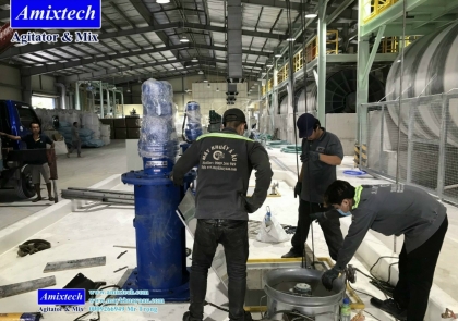 Dự án máy khuấy trộn bồn bể công nghiệp