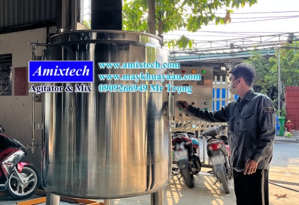 Bồn khuấy gia nhiệt sữa bắp 1000 lít