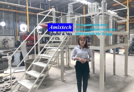 Bồn khuấy trộn hóa chất sàn thao tác