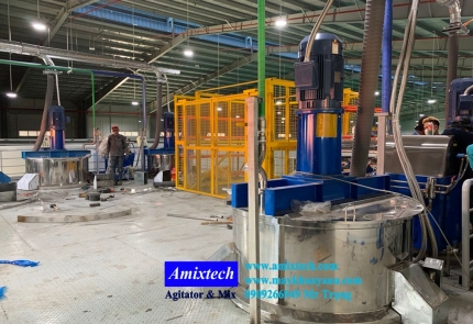 Bồn khuấy lắp trên sàn thao tác