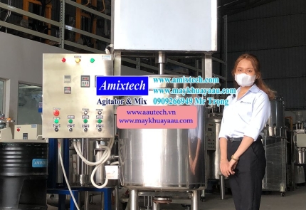 Bồn nhũ hóa gia nhiệt mỹ phẩm kết hợp cánh quét