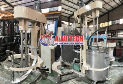 Máy khuấy 2 trục có cánh quét cho nguyên liệu độ nhớt cao