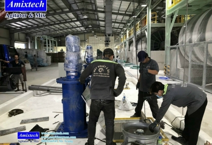 Dự án máy khuấy trộn bồn bể công nghiệp
