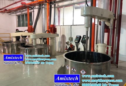 Thi công lắp đặt hệ thống máy khuấy sơn chống cháy nổ tại nhà máy Bắc Ninh