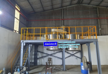 Dự án máy khuấy sơn lắp trên sàn thao tác