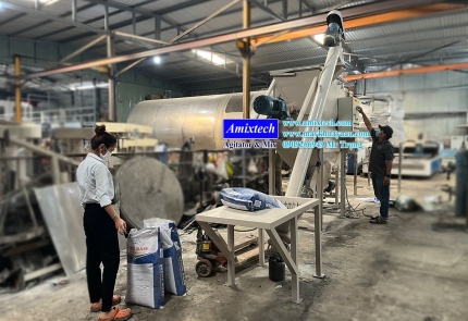 Máy trộn bột xây dựng bao kín 500kg