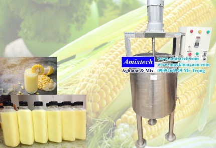 Nồi nấu gia nhiệt sữa bắp có cánh khuấy 100L