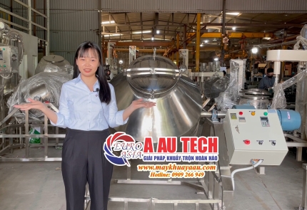 Máy trộn bột gia vị thực phẩm dạng trống 100 lít