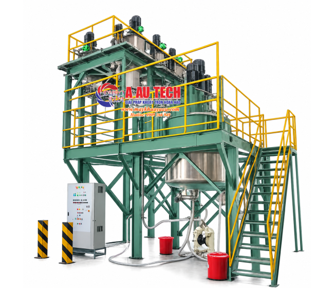 Bồn khuấy hóa chất sàn thao tác 3000 lít