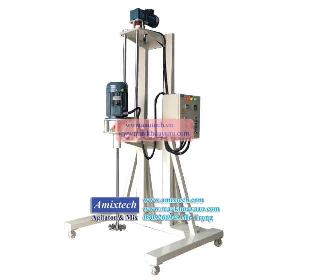 Máy khuấy thùng ibc 1000 lít nâng hạ bằng điện Amix-11