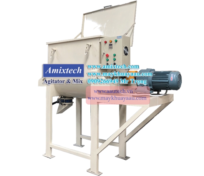 Máy trộn phân bón nằm ngang 200kg Amix-PB10