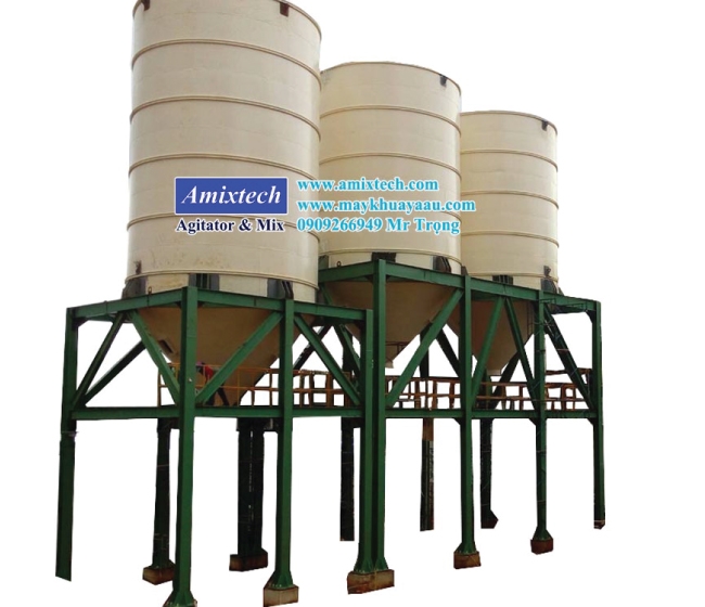 Silo chứa lắp đặt trên sàn thao tác