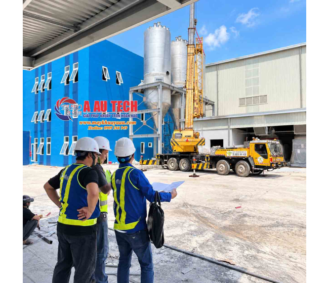 Lắp đặt tank chứa, tank phản ứng