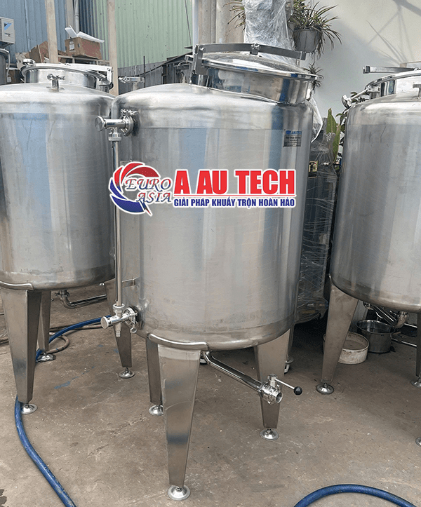 bồn chứa mỹ phẩm 200 lít nắp kín