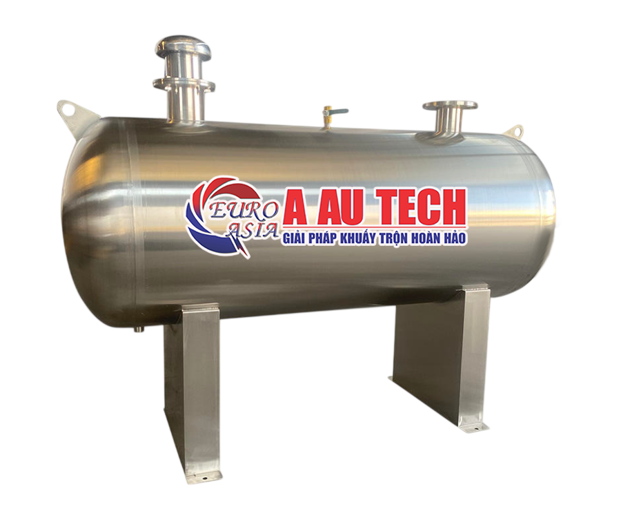 bồn chứa inox nằm ngang chứa thực phẩm