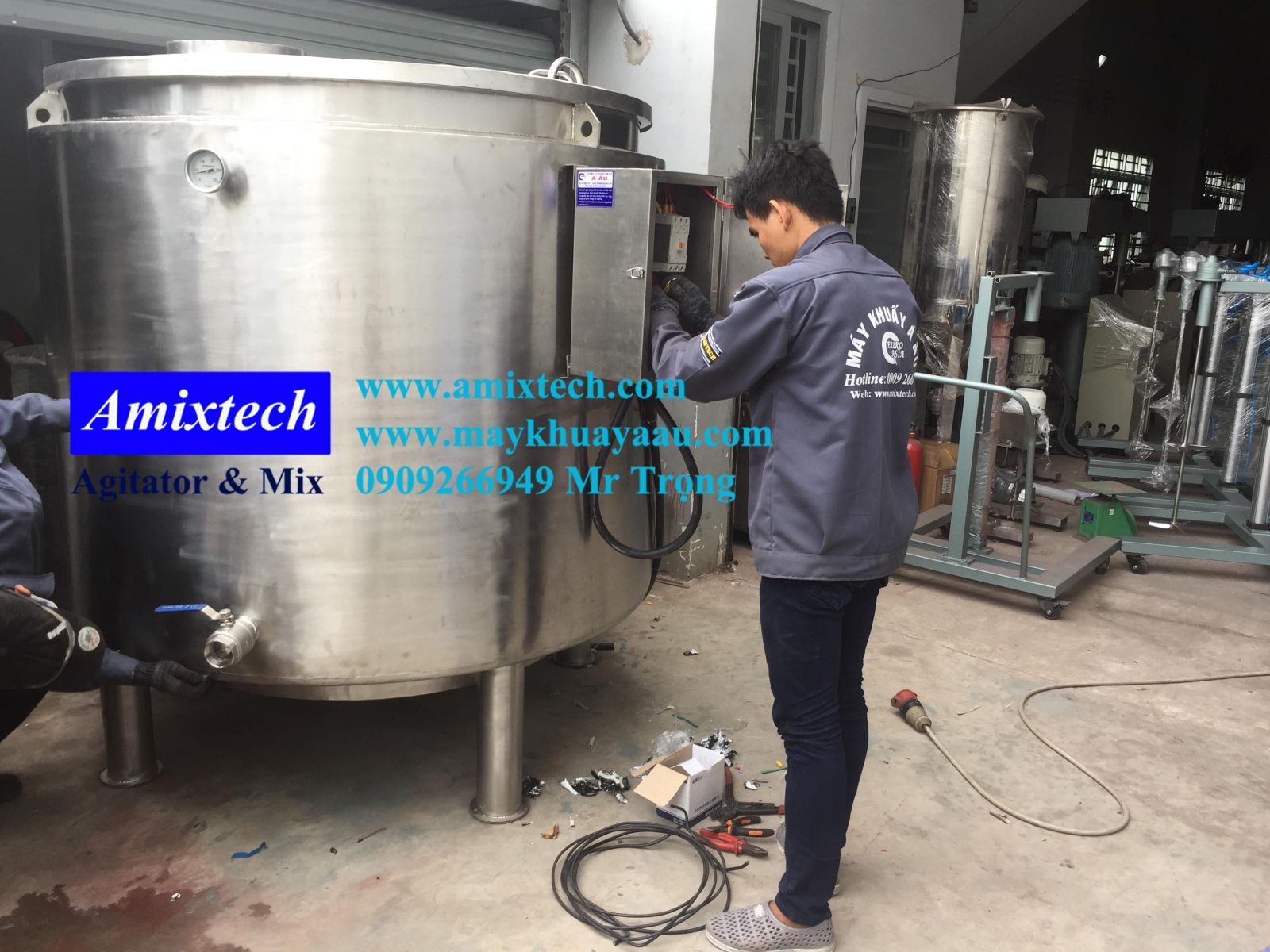 bồn nấu keo gia nhiệt 5000 lít