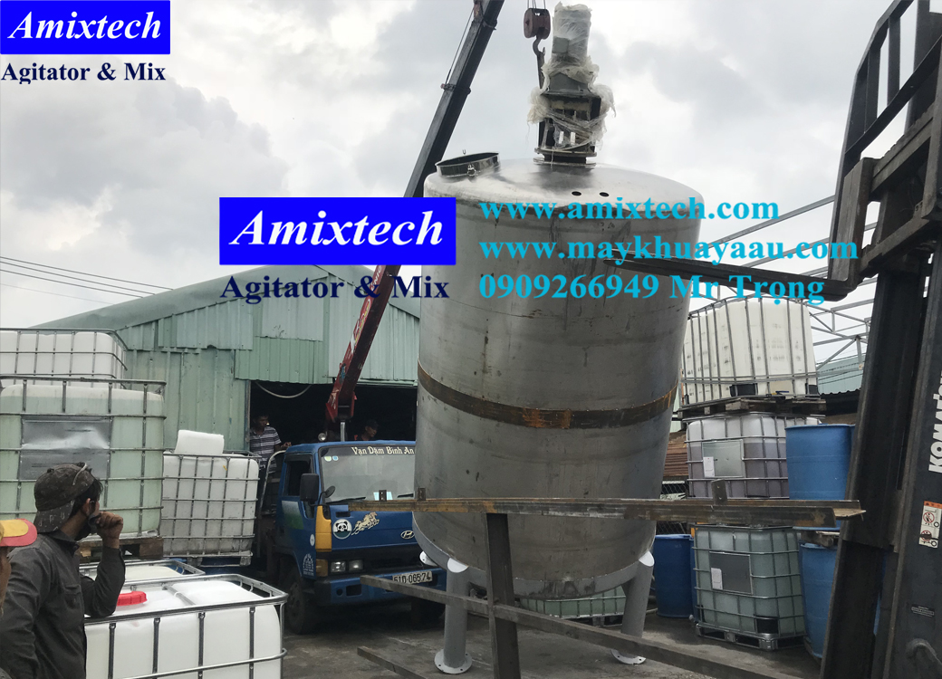 lắp đặt bồn khuấy hóa chất 10 khối