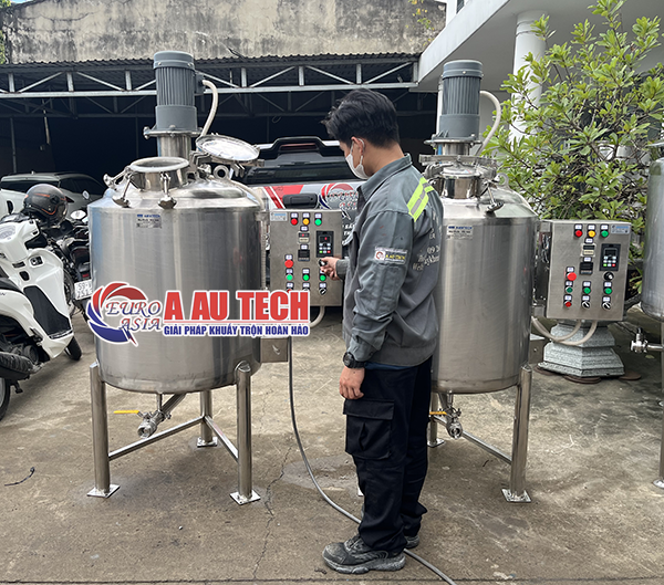 bồn khuấy gia nhiệt thủy sản 200 lít