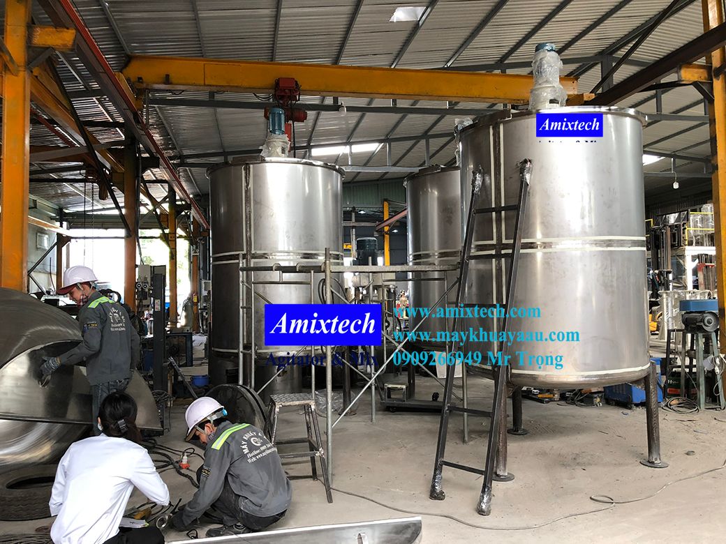 bồn khuấy hóa chất 200 lít