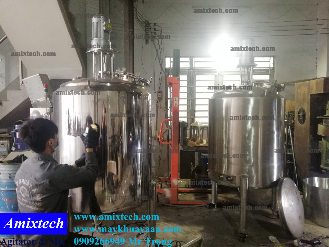 bồn khuấy gia nhiệt thực phẩm 500 lít
