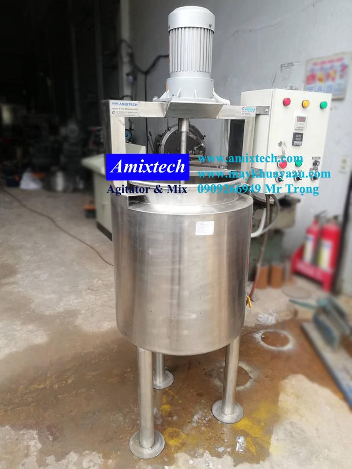 bồn khuấy gia nhiệt thực phẩm 3 lớp