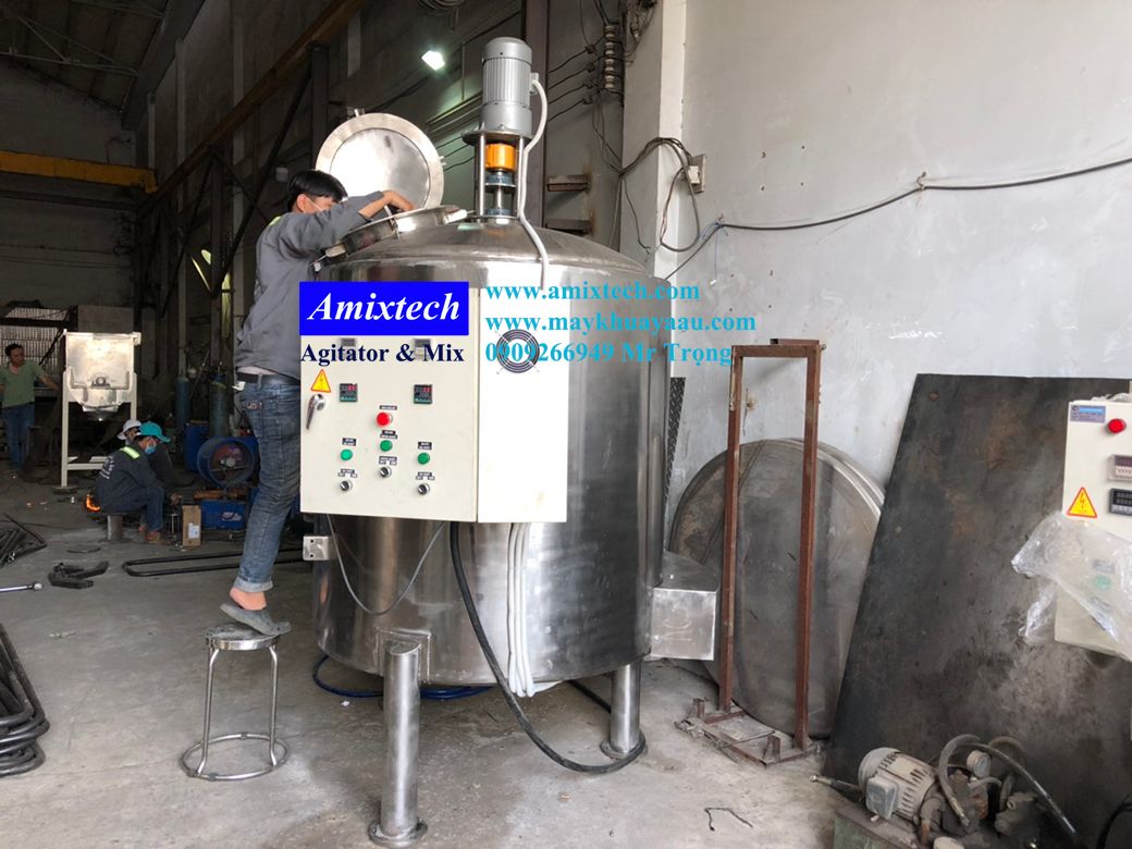 bồn khuấy gia nhiệt thực phẩm 500 lít