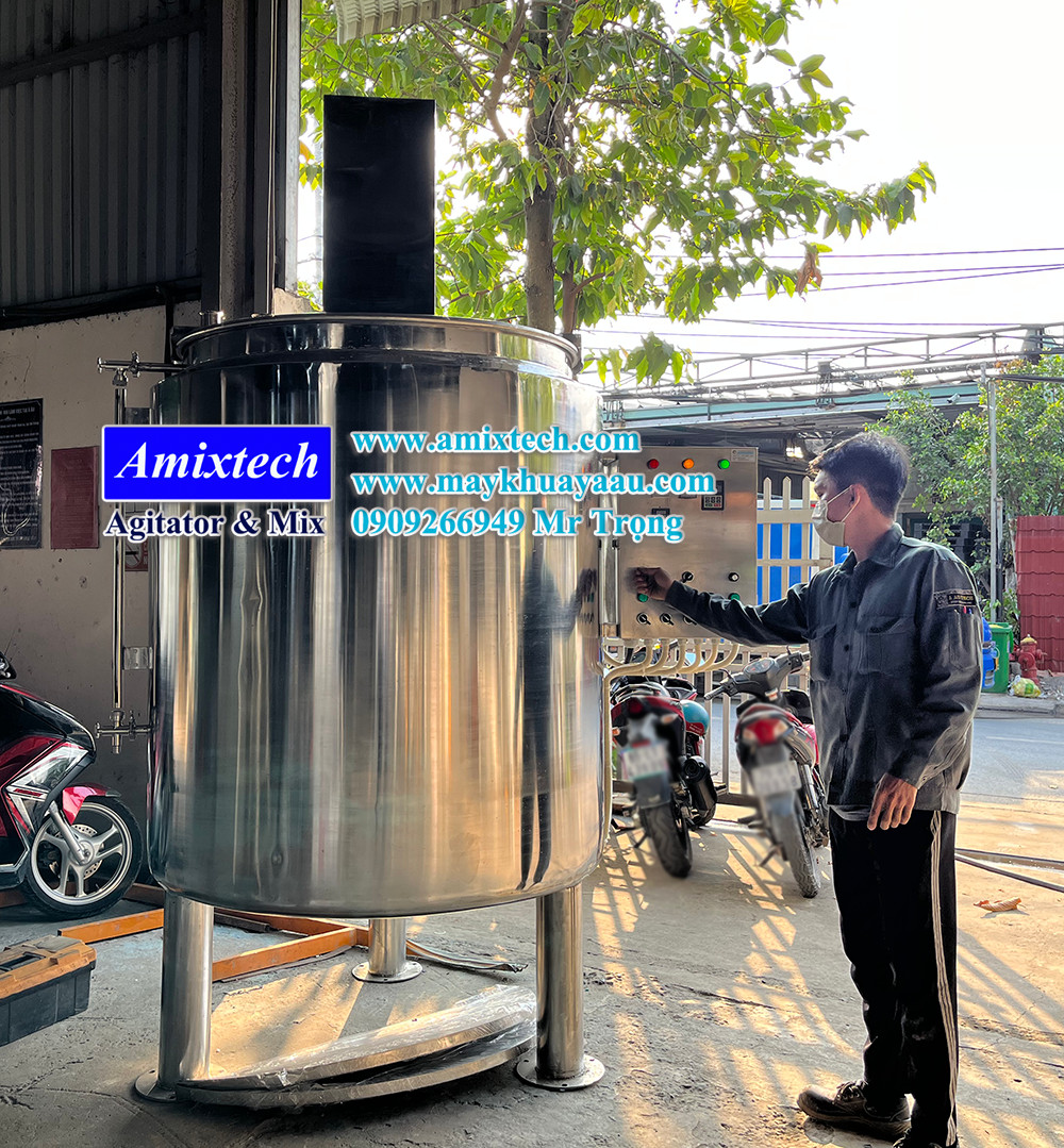 bồn khuấy gia nhiệt tương ớt 1000 lít