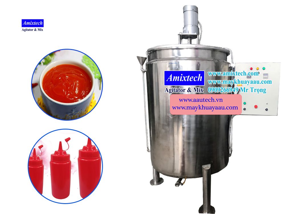 bồn khuấy gia nhiệt tương ớt 500L