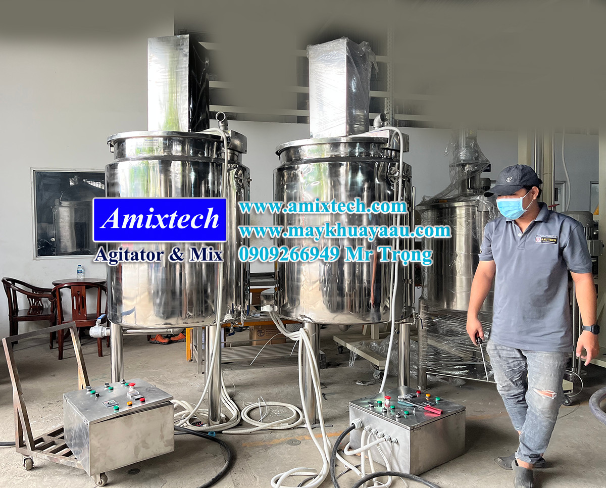 nồi nấu nước lẩu có cánh khuấy 300 lít