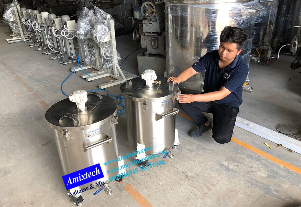 bồn khuấy khí nén bằng inox