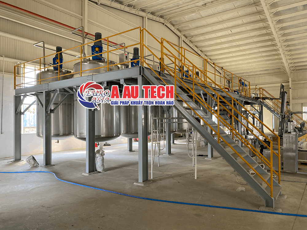 dây chuyền bồn khuấy sơn