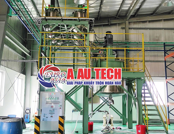 hệ thống bồn khuấy sơn phụ gia