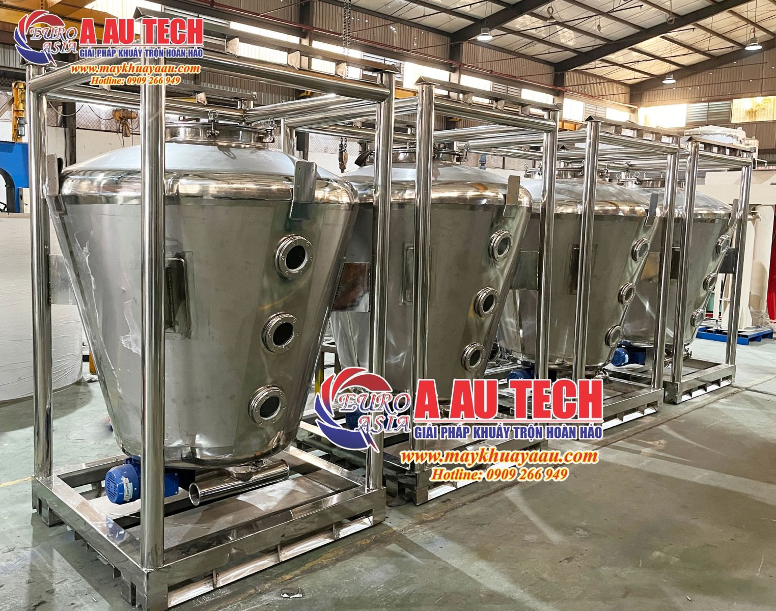 bồn khuấy motor dưới đáy bồn