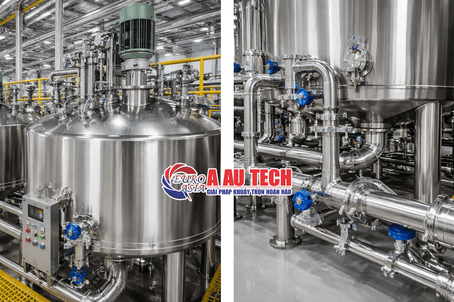 hệ thống bồn khuấy nước sốt 500 lít