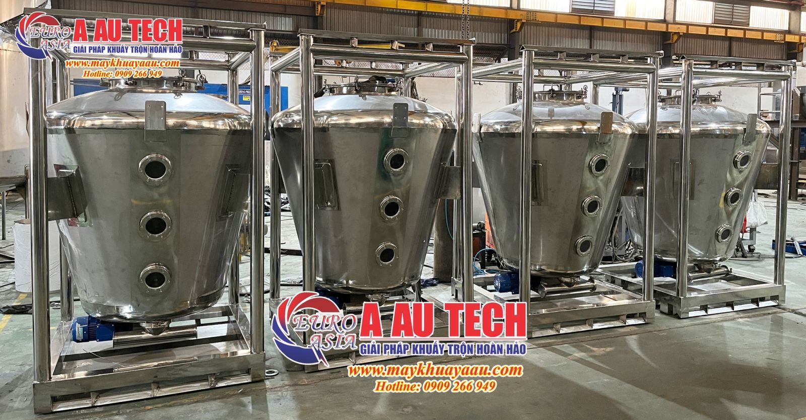 bồn khuấy thực phẩm motor khuấy dưới đáy bồn