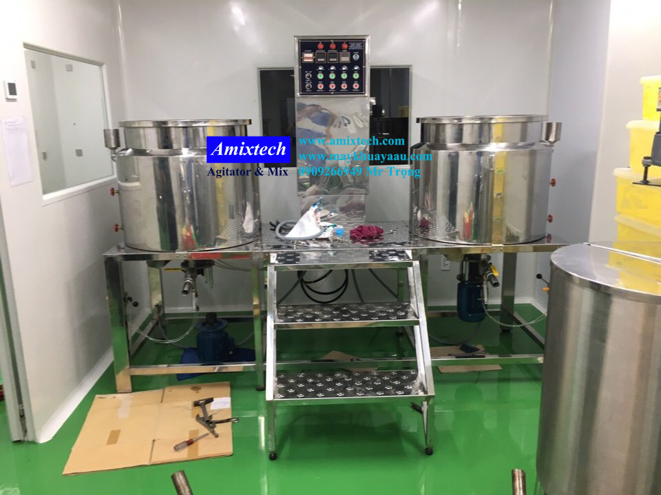 Gia công hệ thống bồn khuấy mỹ phẩm đạt chuẩn GMP, tiêu chuẩn iso