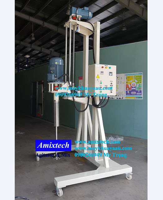 máy khuấy nâng hạ tự động thùng IBC 1000 lít