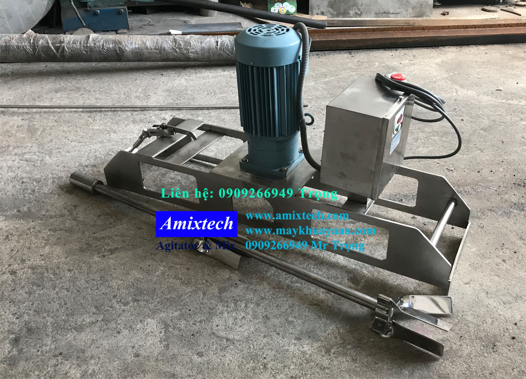 Máy khuấy hóa chất thùng ibc