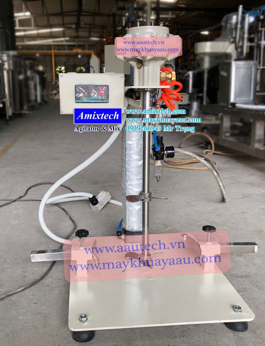 máy khuấy khí nén hiển thị tố độ