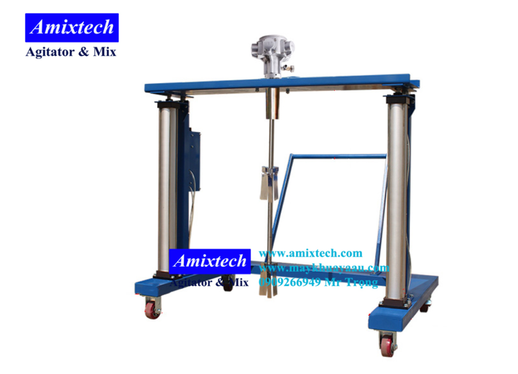 máy khuấy khí nén thùng ibc 1000 lít Amix-K07