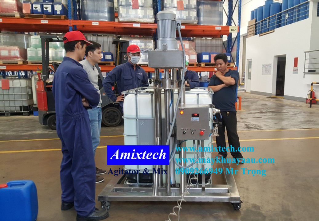 máy khuấy hóa chất ibc 1000 lít