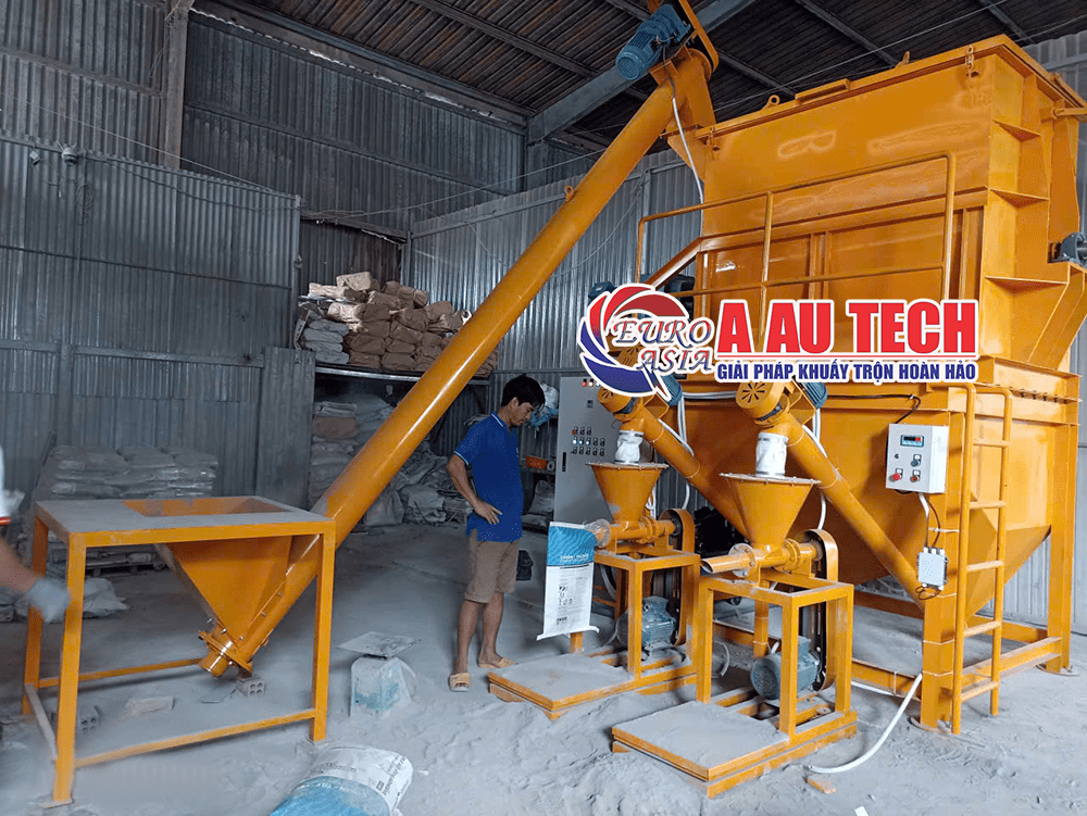 máy trộn bột trét 2 tấn