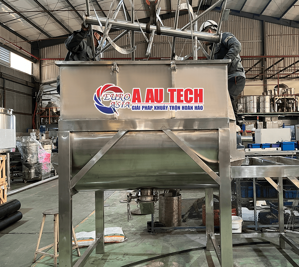 máy trộn phân bón inox 304 1000kg