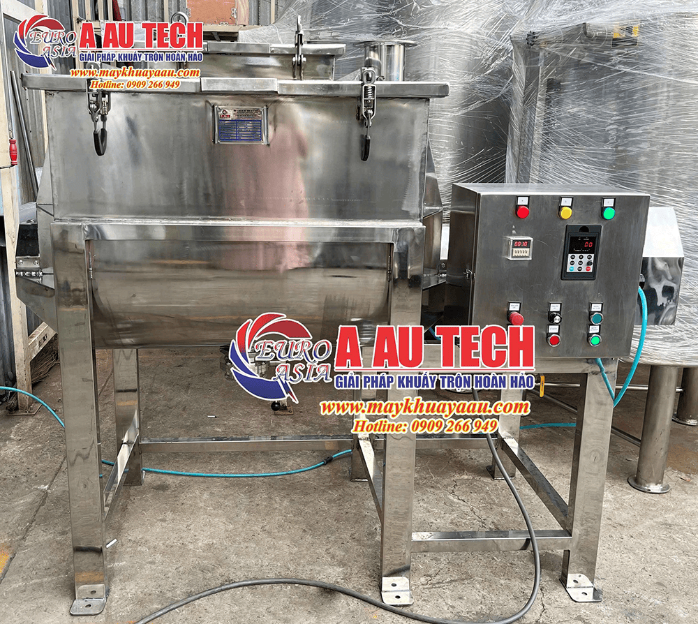 máy trộn nằm ngang inox 304