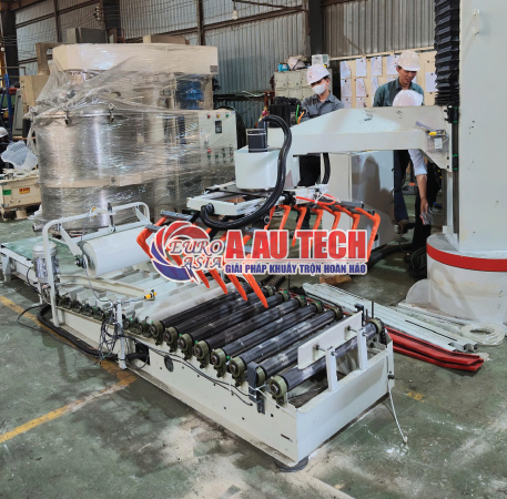 Robot gắp xếp bao lên pallet tự động