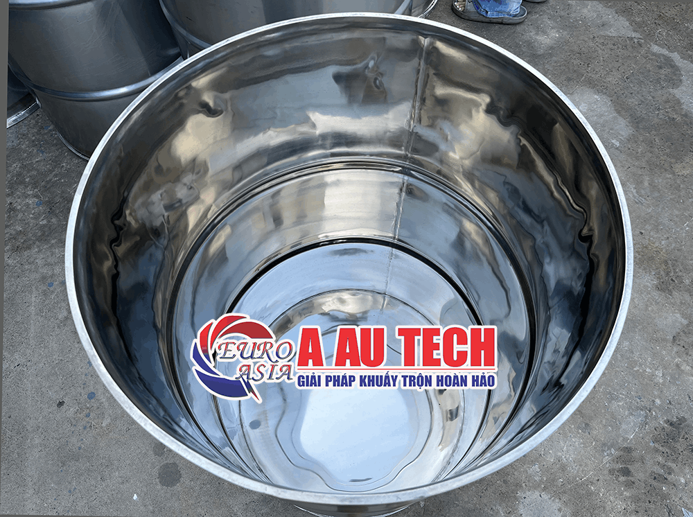 thùng phuy inox đánh bóng