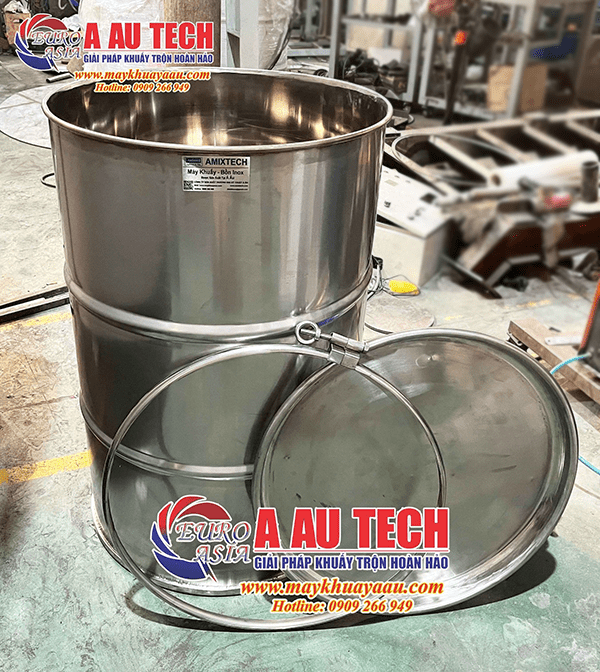thùng phuy inox nắp hở