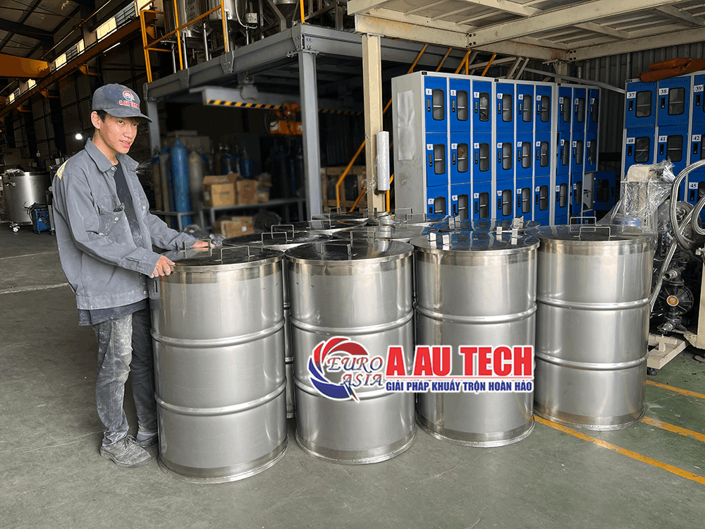 thùng phuy inox 200 lít nắp hở